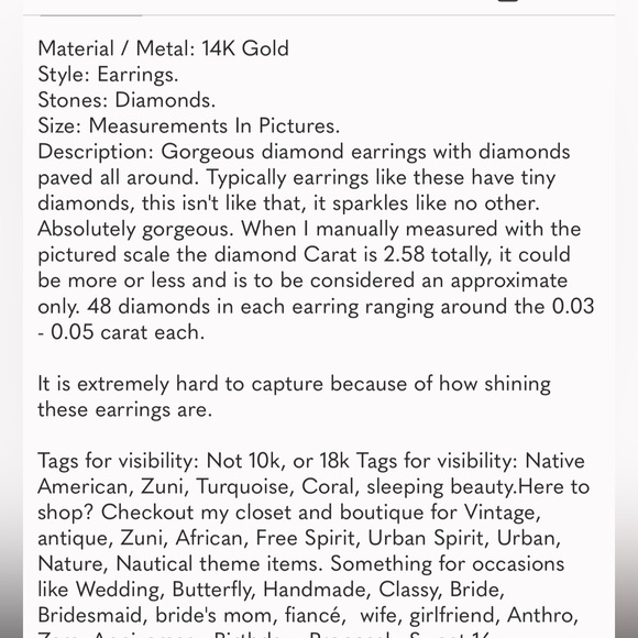 Gorgeous 2.6 tcw Pave Diamond Earrings Omega back closure. Like New $2800 - Picture 15 of 16